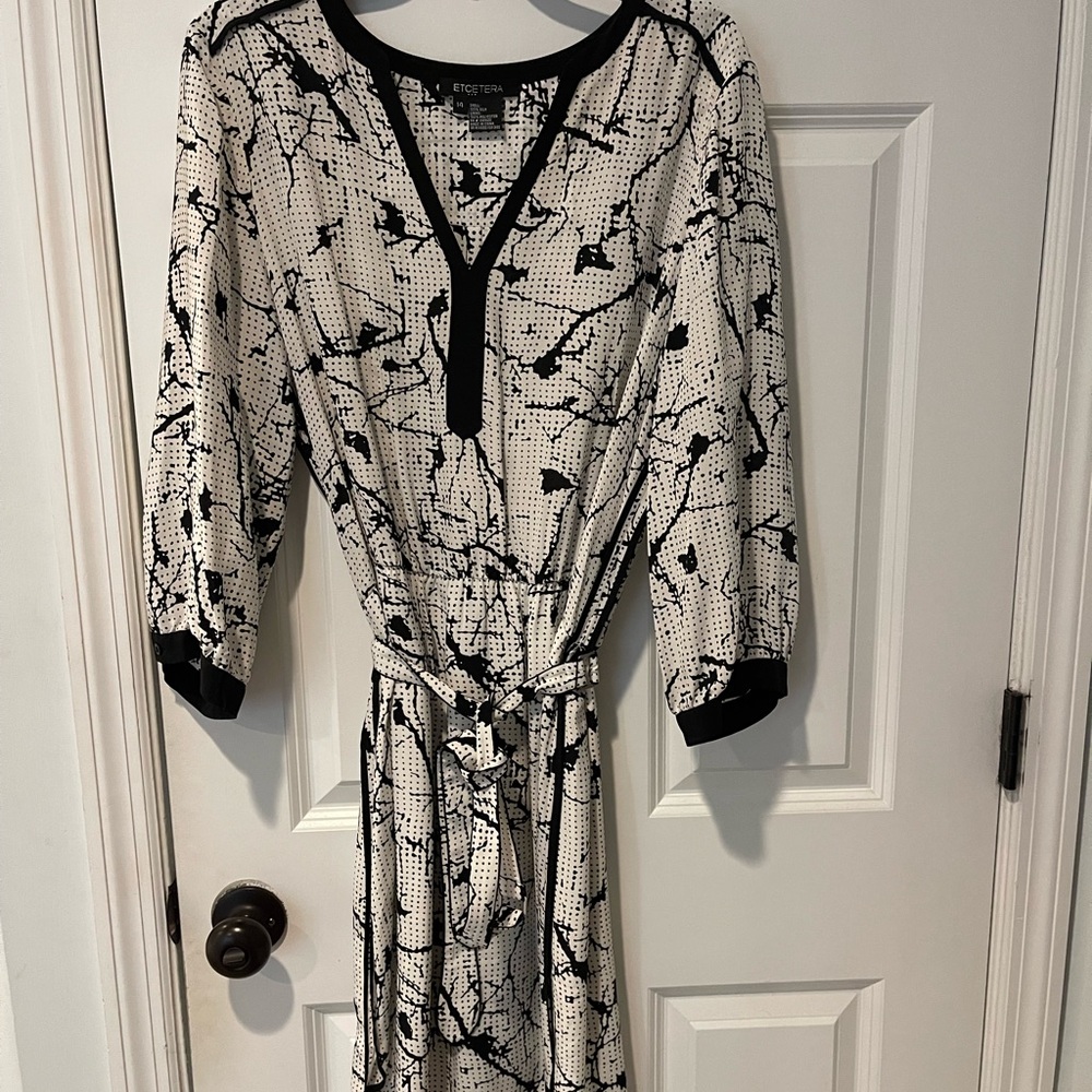 Black and White Patterned Dress